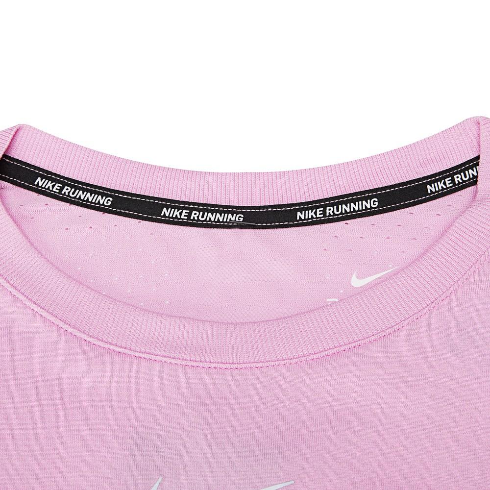 Nike As W Nk Infinite Top Ls Удобный круглый вырез пуловер длинный рукав футболка женские топы розовый CU3123-680