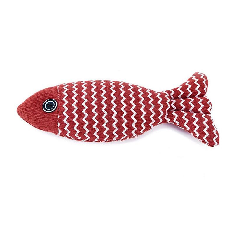 Catnip Teeth-Cleaning Grinding Toy-Self-Playing Boredom-Relief Simulation Fish-Bite-Resistant Cats Thumb Pillow Pet Accessories