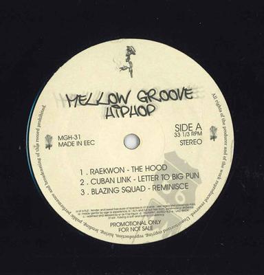 12-дюймовая пластинка VARIOUS  Mellow Groove Hiphop MHG31 НЕ НА ЛЕЙБЛЕ Неизвестный Рэп  Хип-Хоп Ритм-н-Блюз Б/У