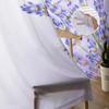 Современные тюлевые шторы с лавандовыми фиолетовыми цветами для гостиной, спальни, дома, кухни, прозрачные шторы
