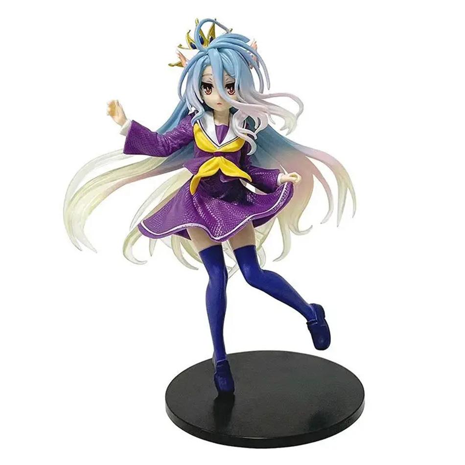 18СМ Аниме NGNL No Game No Life Белый "Фигурка Аниме ПВХ Аниме Фигурки Действия Модель Коллекция Украшение Аниме Модель Игрушка Подарок