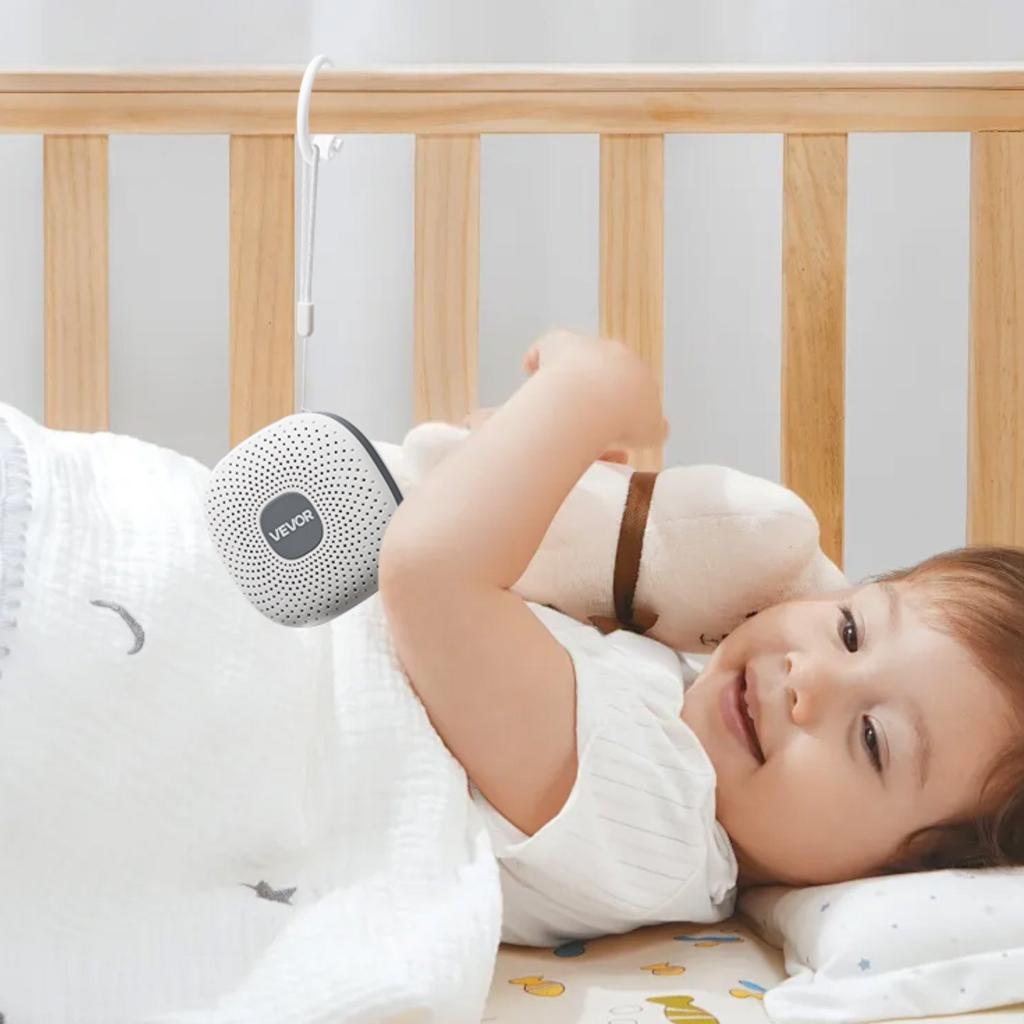 VEVOR Sound Machine, 21 Soothing Sleep Sounds, 3-in-1 Portable and Hangable White Noise Sound Machine with Auto-Off Timer