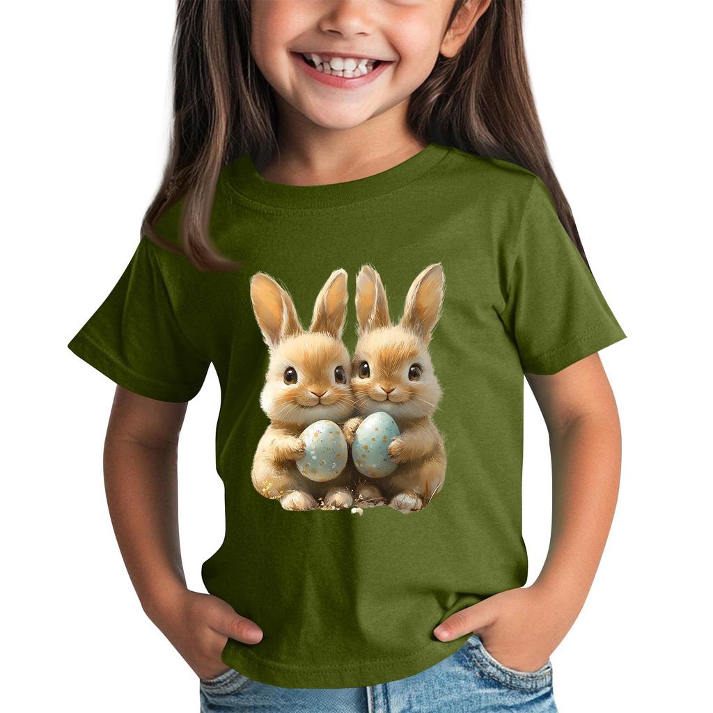 Детская футболка с коротким рукавом и принтом животных, повседневный топ