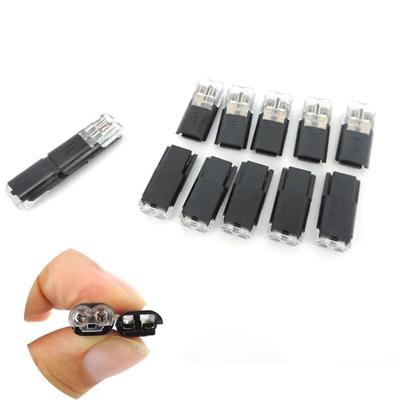4/10 шт. черный быстрый разъем двускатного провода, 2-контактный разъем для электрического кабеля, обжимные клеммы для проводов, светодиодный автомобильный шнур 22-20AWG