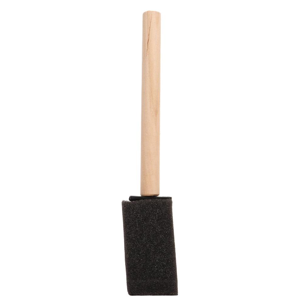 20Pcs Wood Sponge Paint Brush Black Brush Head Paint Sponge Brush Sponge Painting Set for Acrylics