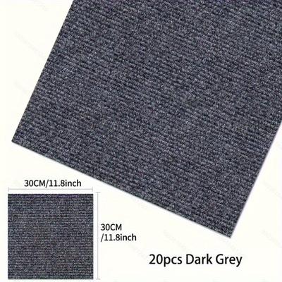 10 шт. Самоклеящаяся ковровая плитка - Нескользящая Водонепроницаемая Плетеная Полиэстер Низкий Ворс | Сделай сам Полоска/Однотонный Микс (Комната/Офис)