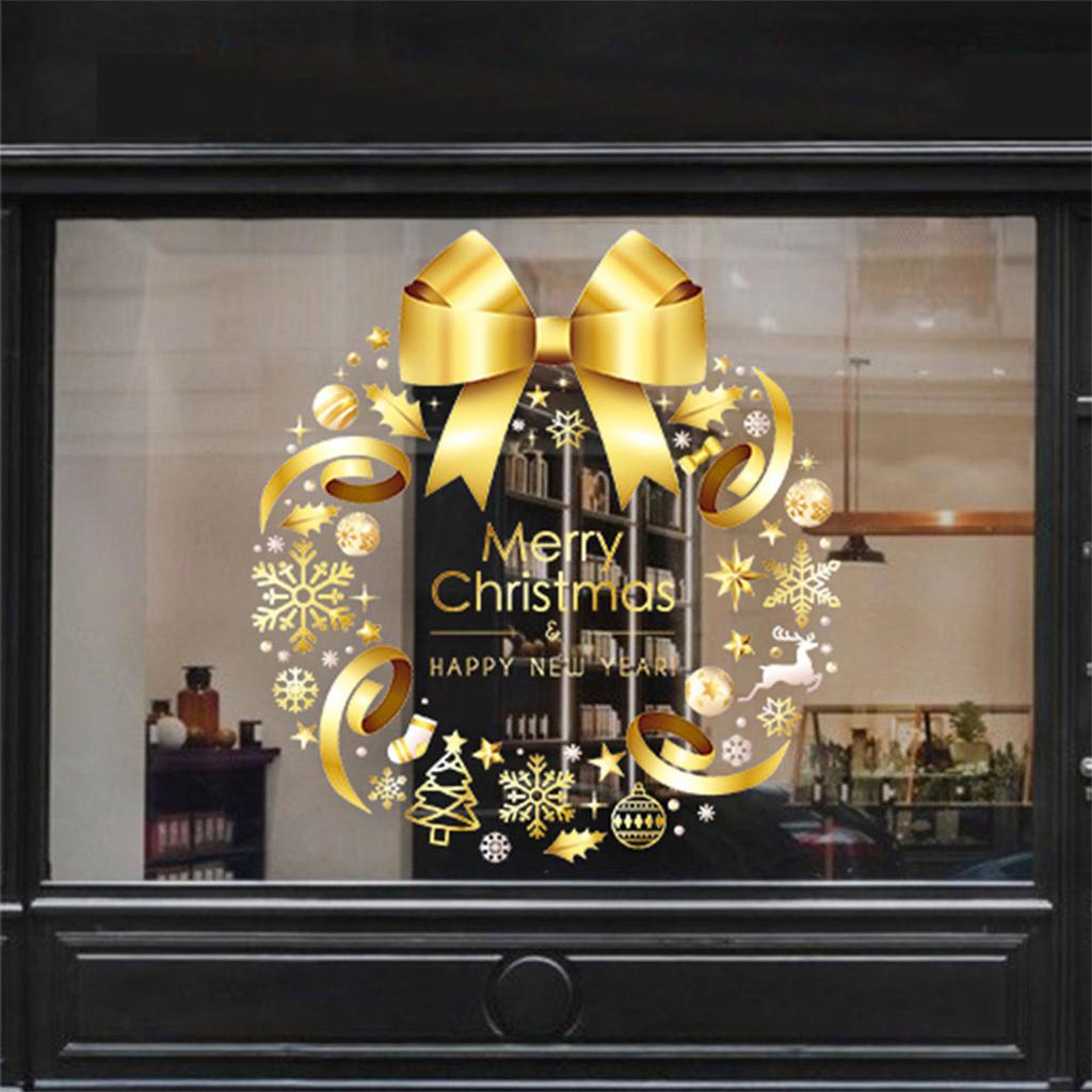 Рождественские наклейки, наклейки на окна торгового центра, наклейки для детской комнаты, набор наклеек на стены, рождественские украшения