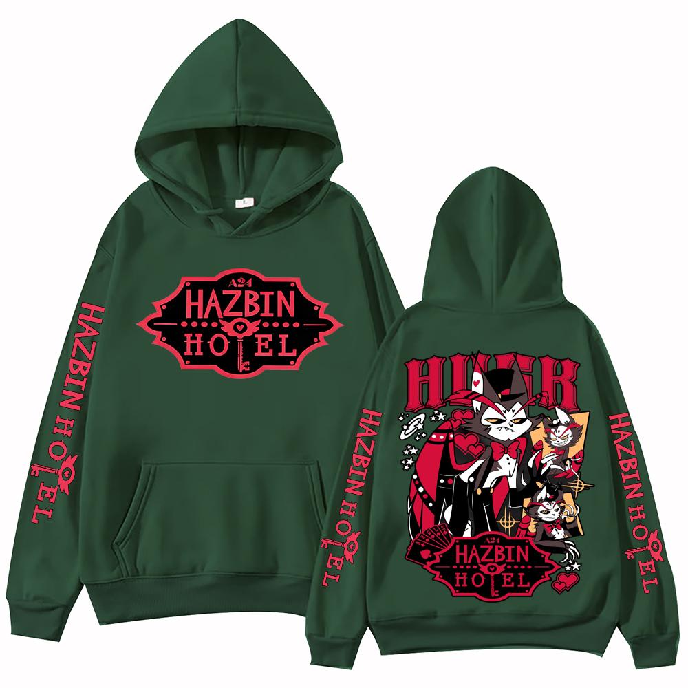 Худи Hazbin Hotel Хаск Мужское Женское Харадзюку С длинным рукавом Пуловер Топы Толстовка Подарок