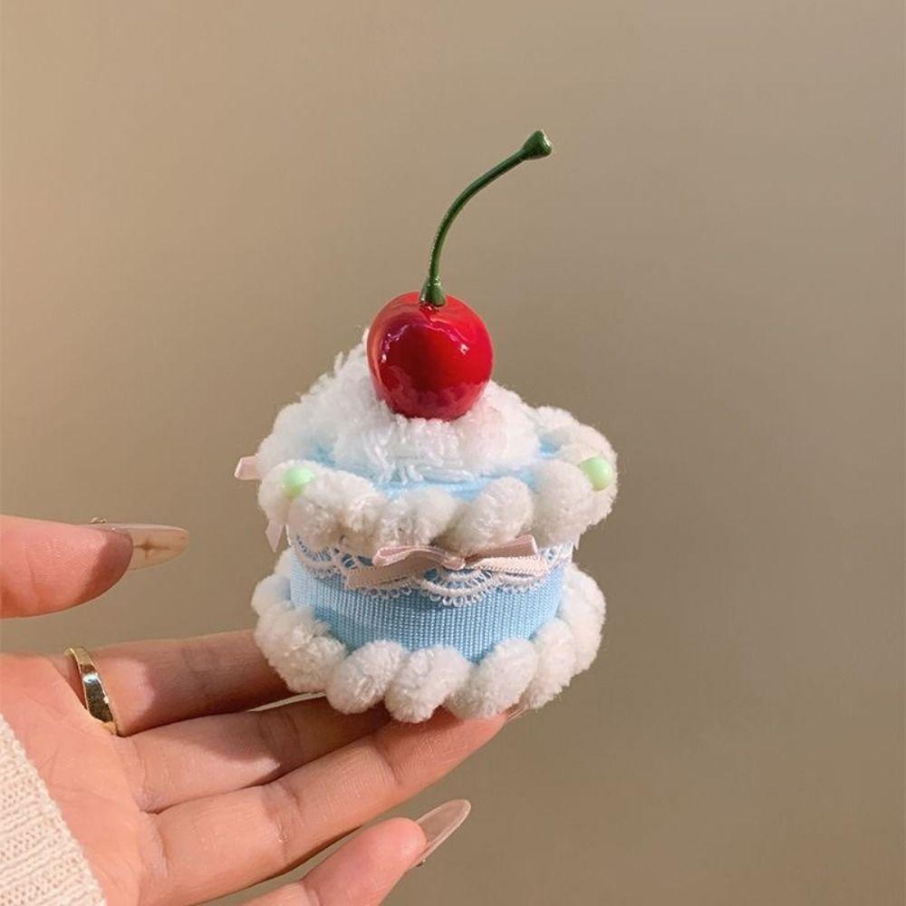 Cupcake Shape Cupcake Hairclip Plush Lolita Headwear Sweet Style Cherry Hairpin  Photo Prop