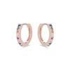 Boucles D'oreilles - LUXENTER - Valaries - Argent 925 - Plaqué Or Rose 18 Carats - Multicolore