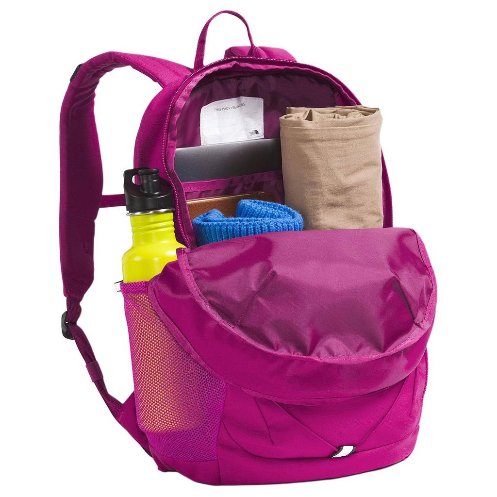 The North Face Jester 24.6L Logo Zipper Outdoor Backpack Recycled Polyester Deep Mulberry And Dragon Fruit Kids backpack NF0A52VY0OX