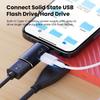 JS-103 Для iPhone iPad Разъем 7-контактный папа к USB+Type-C мама OTG-адаптер