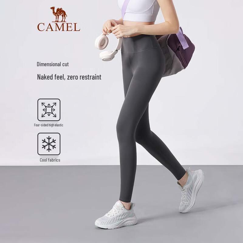 Camel Женские бесшовные леггинсы для йоги и фитнеса с высокой талией