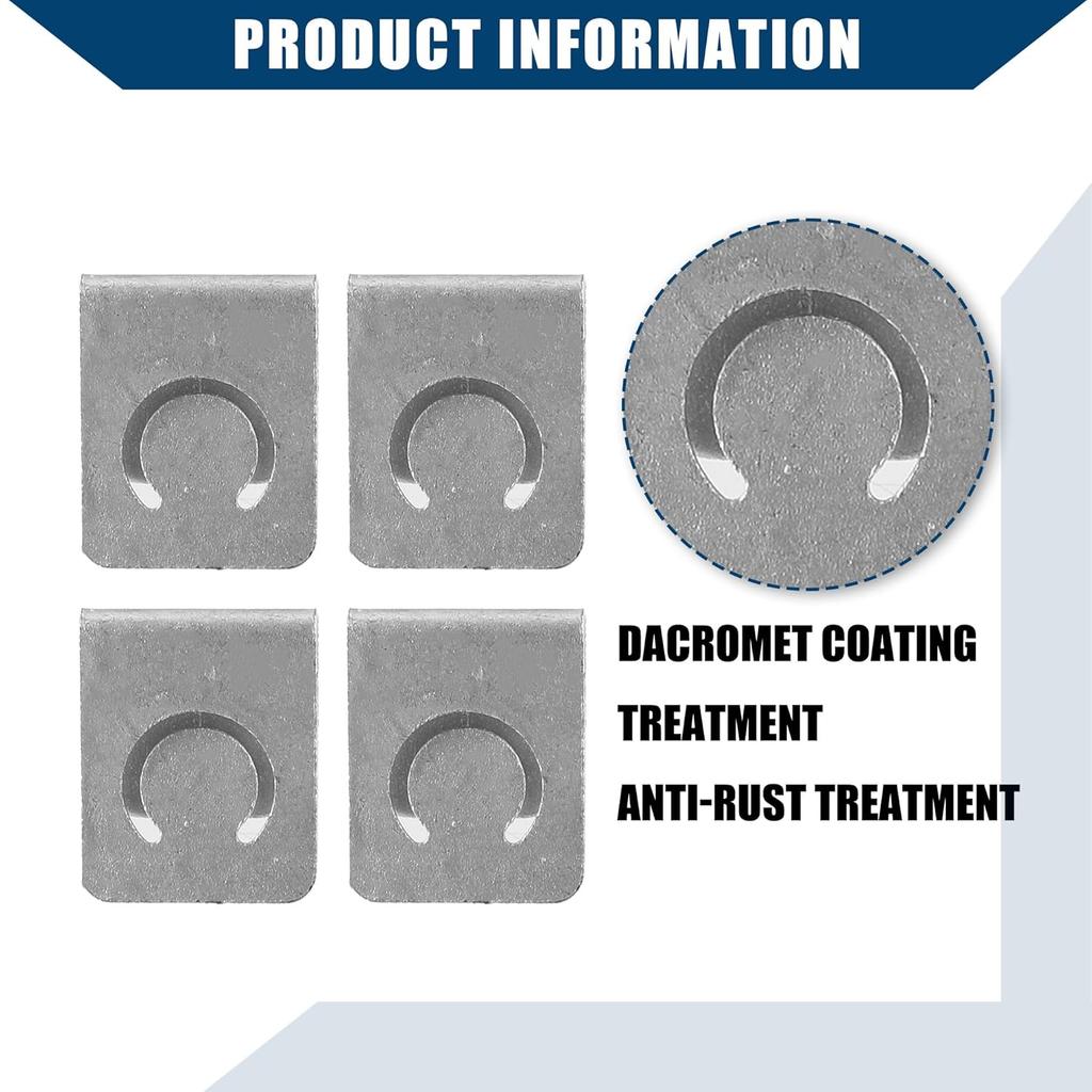 W715288-S439 / Front/Powertrain Skid Plate Clip for Ford F-150 2011- / Transmission Skid Plate Fastener/Surface Coating Treatment/Metal / 4Pcs