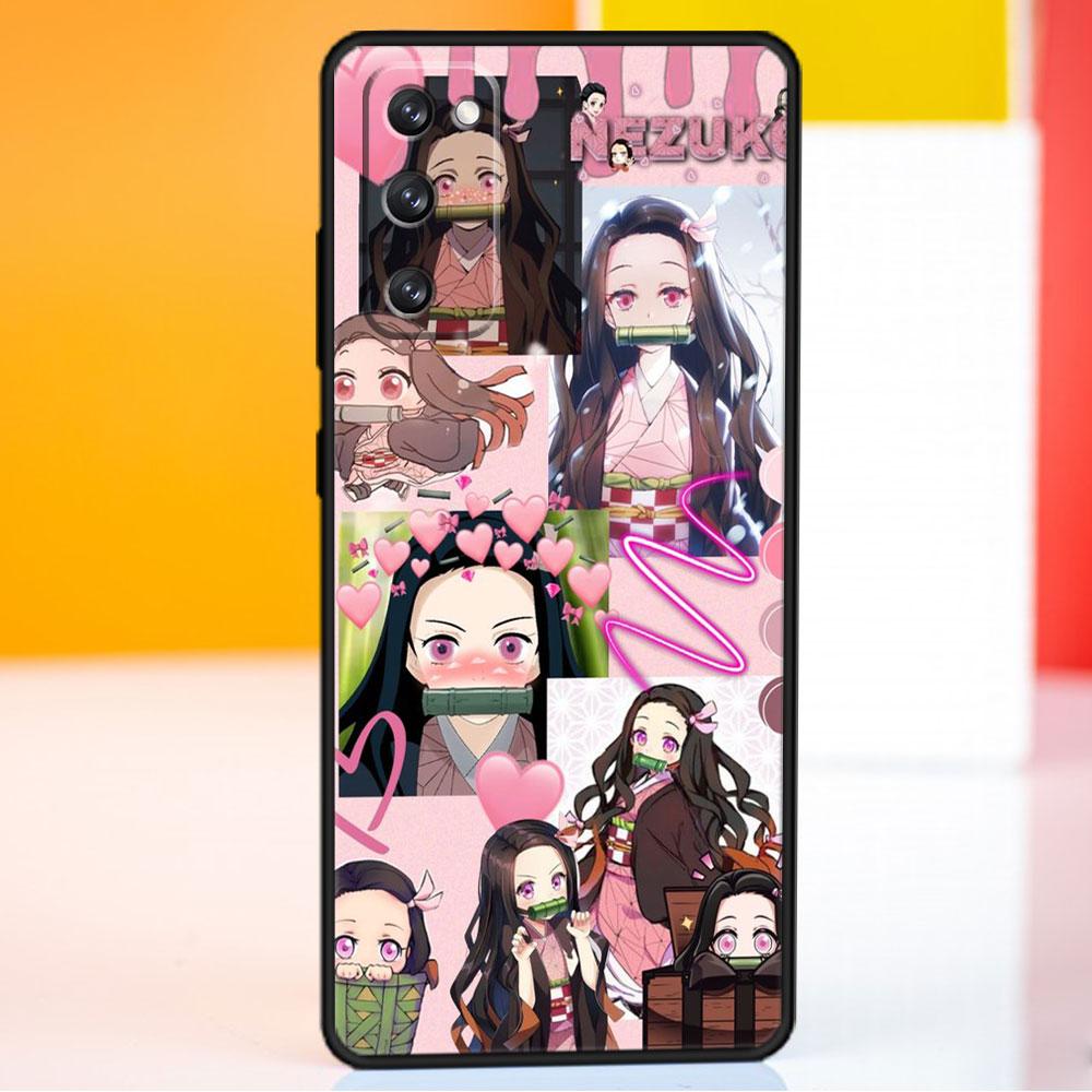 Чехол Demon Slayer Nezuko Anime для Samsung S9 S10 S8 S22 Ultra 5G S20 FE 2022 S10e S7 S21 Plus мобильного телефона