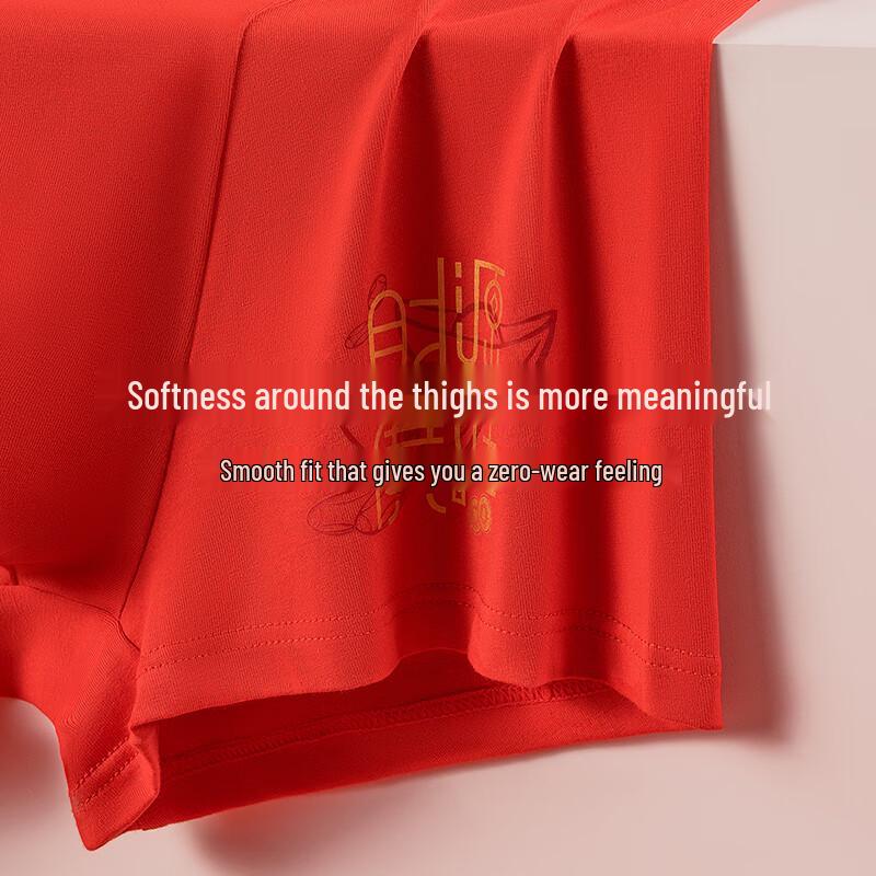 MiiOW Men's Lucky Red Cotton Boxer Briefs - 4 Pack