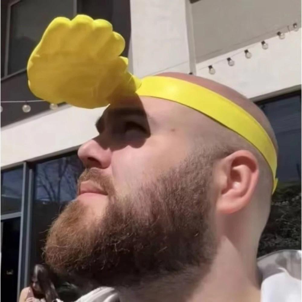 Creative Sun Protection Cap 3D Printing Palm Visor Headband Hand Shape Sun Hat  Summer Season