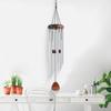 Retro Wind Chime with 6 Aluminum Tubes S-shaped Hook Natural Soothing Melody