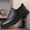 Men S Breathable Outdoor Casual Business Slip On Leather Shoes