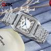 OPK Brand Full Diamond Waterproof Roman Scale Steel Belt Ladies Quartz Watch 8619