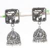 Серебряные серьги в индийском стиле Джумки с драгоценным камнем в стиле племени Бали 1,89 дюйма s5P84