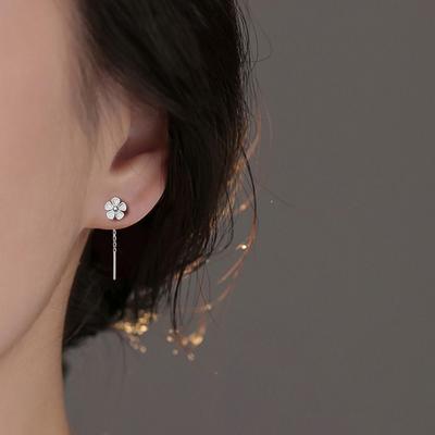 Серьги с длинной кисточкой Advanced Sense Элегантные серьги-гвоздики с цветами Серьги с цветочной кисточкой Юбилей