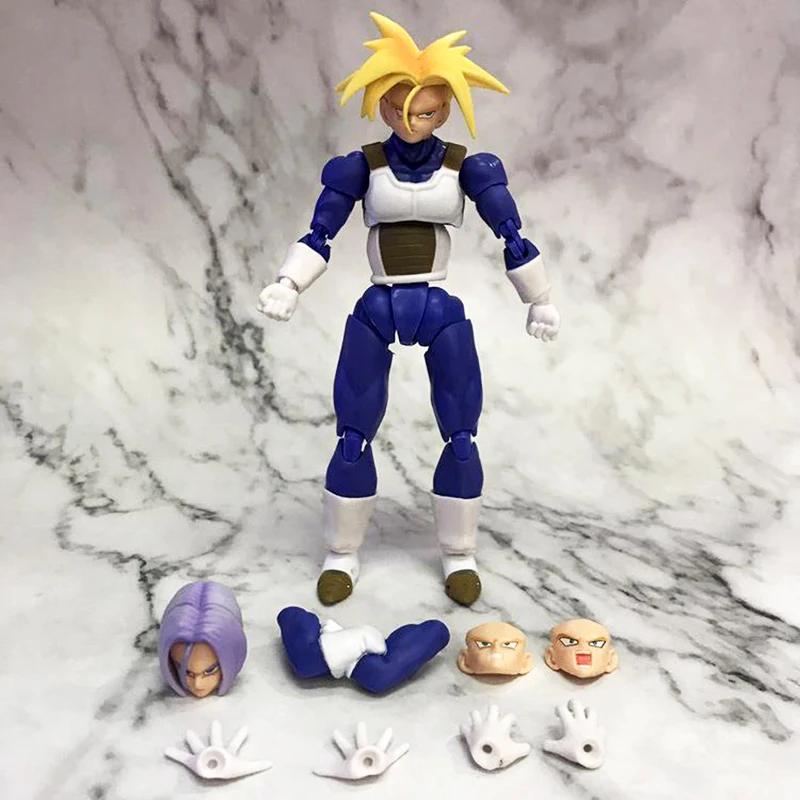 SHF Dragon Ball Z Фигурка Супер Сайян Транкс Фигурка на шарнирах ПВХ Коллекция Аниме Будущий Мальчик Транксу Фигурки Модель Игрушки