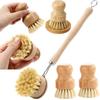 Exquisite Beech Wood & Sisal Dishwashing Brush with Short Handle for Kitchen Cleaning