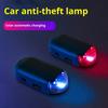 Car Solar Power Simulated Dummy Alarm Anti-Theft LED Flashing Security Light Fake
