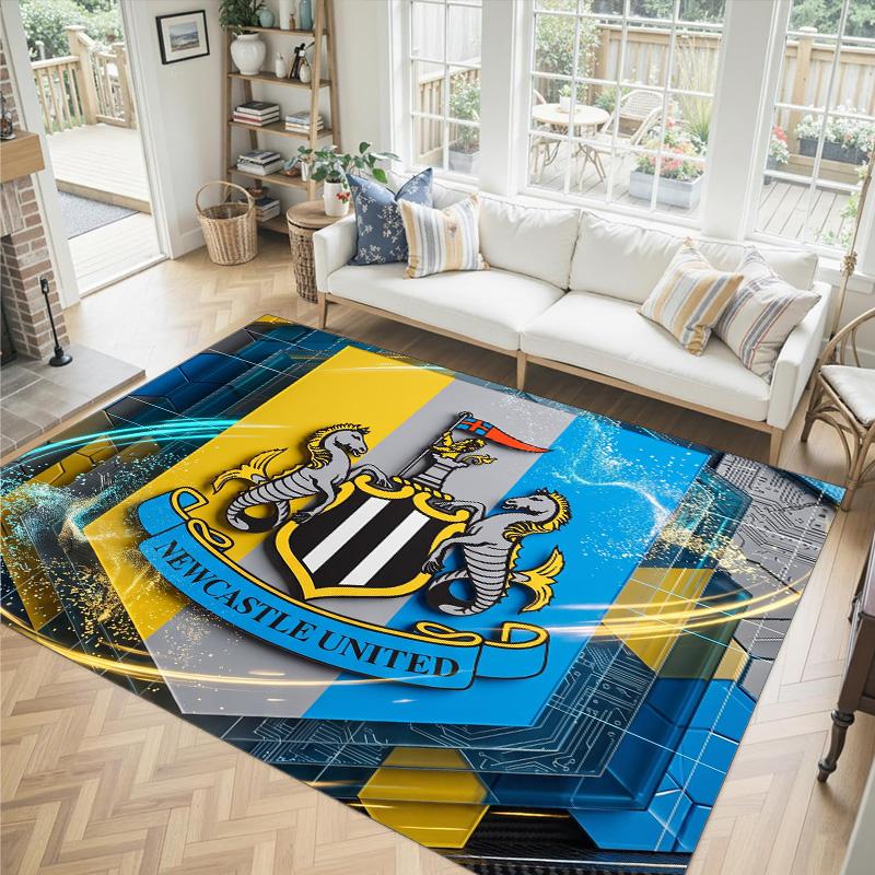 Футбольный дизайн Newcastle United Хрустальный бархатный ковер Уютный Не?Нескользящий ковер с принтом для спальни, гостиной, прихожей