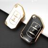 2 кнопки автомобильный чехол держатель для JEEP Grand Cherokee Gladiator Wrangler JT JLU TJ JL Renegade Compass TPU чехол для ключа без ключа