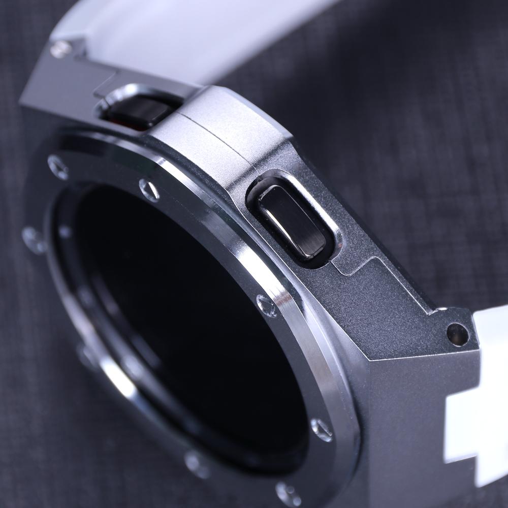 Классический комплект для модификации Samsung Galaxy Watch 4 Classic 46 мм, металлический корпус, резиновый браслет для Samsung Watch 4Classic 46, роскошный комплект для модификации