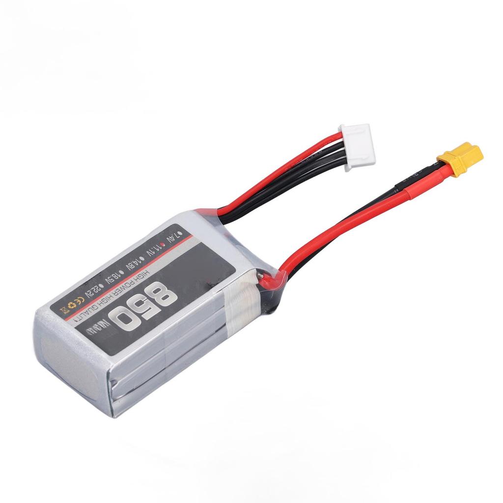 850mAh 75C High Rate Lipo Batteries Li Ion Battery Pack with XT30 Plug for Multirotor Fixed Wing Model Aircraft 3S 11.1V
