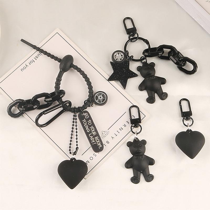 Милый галстук-бабочка Медведь брелок Любовь Пентаграмма Подвеска Брелок Автомобильная сумка Подвески Декор