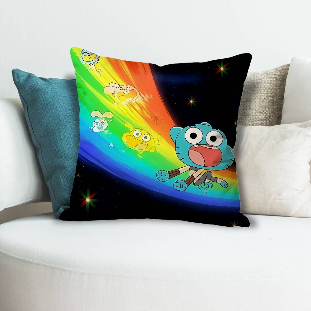 Cartoon AAmazing World GGumball Various Sizes Square Pillow Case For Car Home Bedchamber Decor Custom Valentine gift