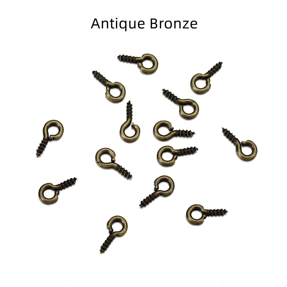 300/500pcs Mini Screw Pendants Eyepin Keychain HookThreaded Pin Fitting DIY Jewelry Bracelet Necklace Making Accessories