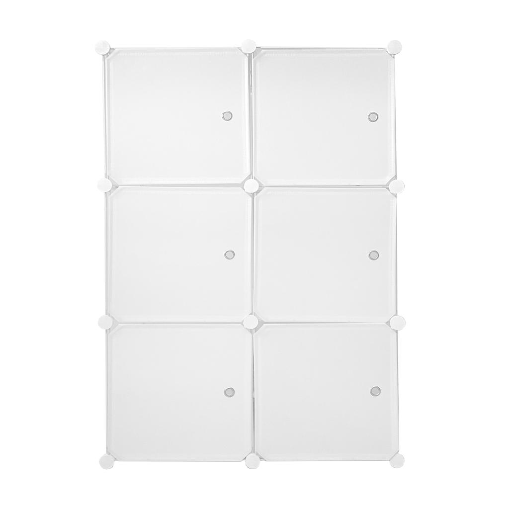 Armario Vestidor Cube Personalizable Boxed Basic Nyana Home 6 Cubos/Puertas Organización del Hogar Perchero Zapatero 110x75x47cm