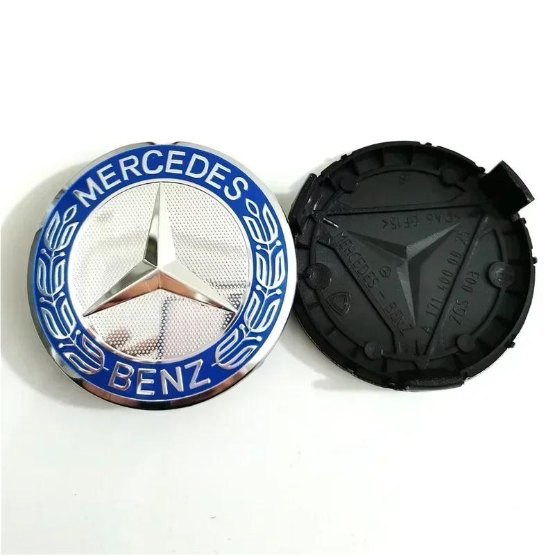 twsqj4 Car Sticker For Mercedes Benz 4PCS/set 75mm Car Wheel Center Hub Caps Cover Decoration Accessories for Mercedes Benz B/C/E/S Cl