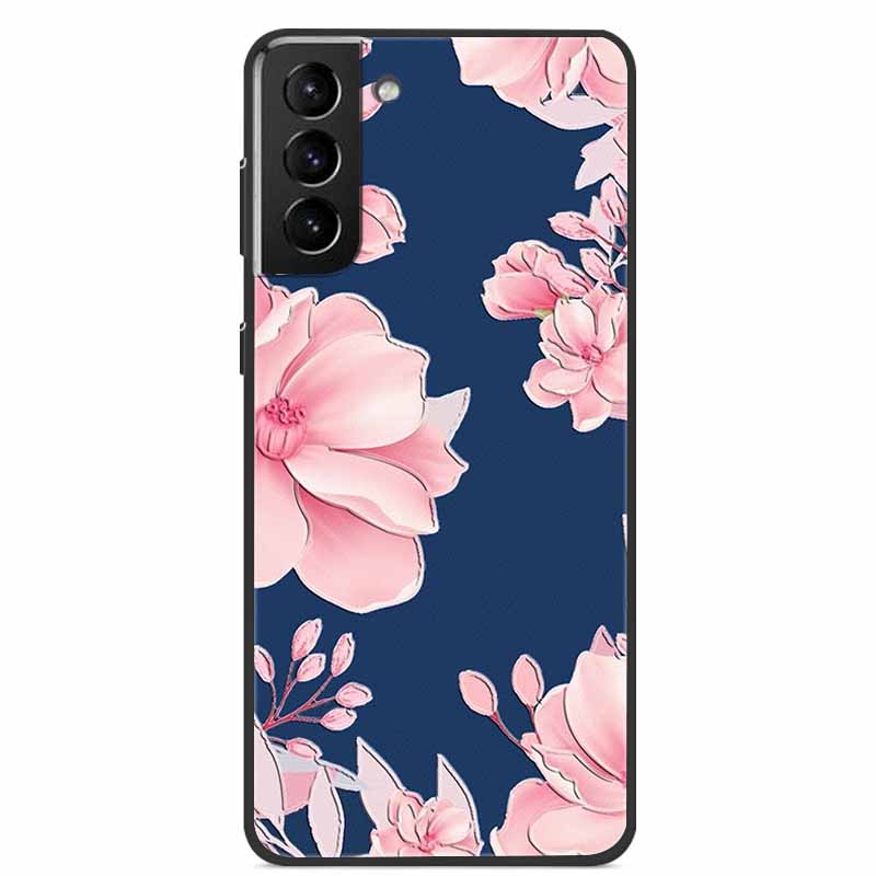 3D тиснение для чехла Samsung Galaxy S21 Ultra Plus FE, чехол из мягкого силикона с цветочным рисунком для Funda, милый кот Galaxy S22 Ultra Plus