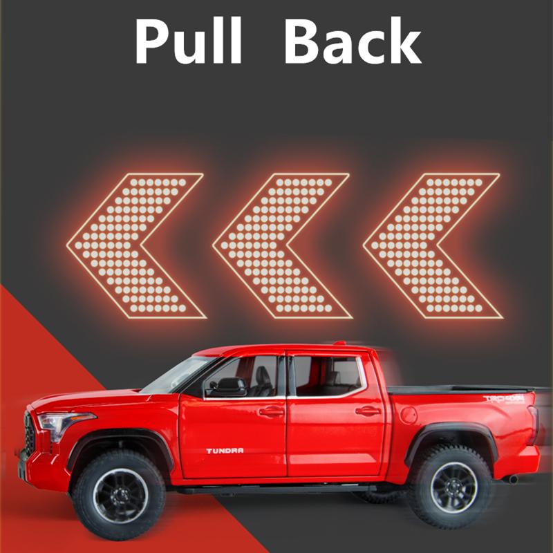 1/24 Toyota Tundra Сплав Пикап Модель Машины Литой и Игрушечный Металлический Внедорожник Модель Машины Звук и Свет Коллекция Детская Игрушка Подарок