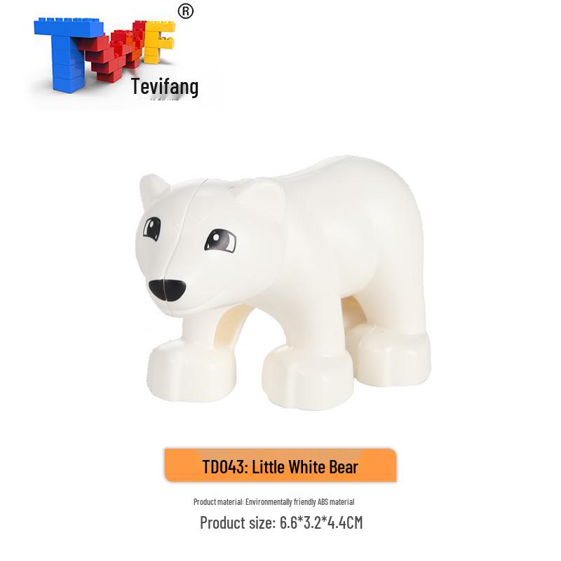 Крупные строительные блоки из частиц: Совместимые Игрушки для Обучения Животным Фермы Прерии Океана для Детей