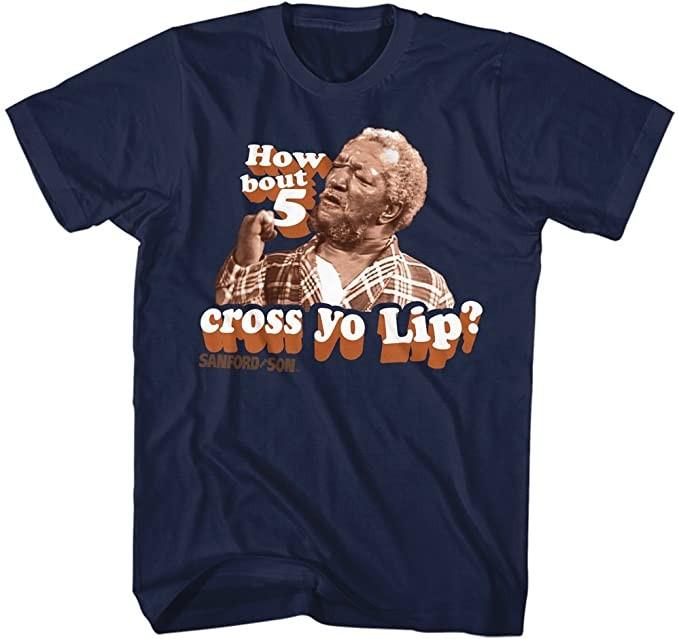 Джон Элрой Сэнфорд Ред Фоксс Cross Yo Lips Голливуд Чикаго Красная Комедийная Футболка Унисекс Футболка