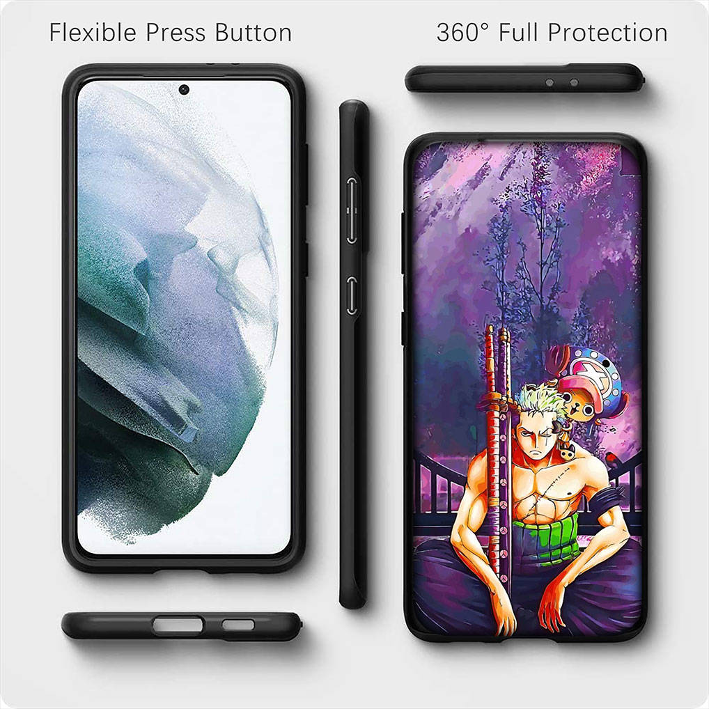 Для Samsung Galaxy S24 S23 iPhone 16 15 14 Xiaomi Redmi Note 13 12 11 10Plus 9 Pro Max X XR чехол для телефона Roronoa Zoro One Piece Luffy OPPO Huawei чехол
