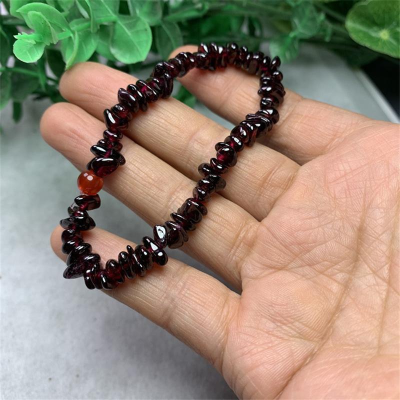 Браслет из натурального граната с кристаллами, очаровательный женский браслет, ювелирный подарок