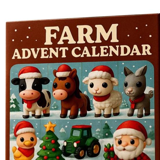 2025 Фермерский Адвент-календарь Коробка 24 Дня Мини Животные Овощи Фрукты Игрушки для Детей Рождественский Обратный Отсчет Декор для Дома Машины