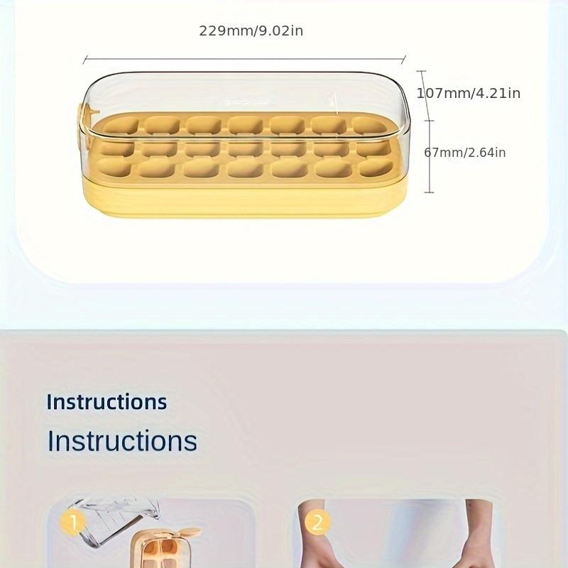 Silicone Ice Cube Tray With Quick-Release Press Design Food Grade Material Multifunctional Storage Ice Mold For Home Outdoor Kitchen Use