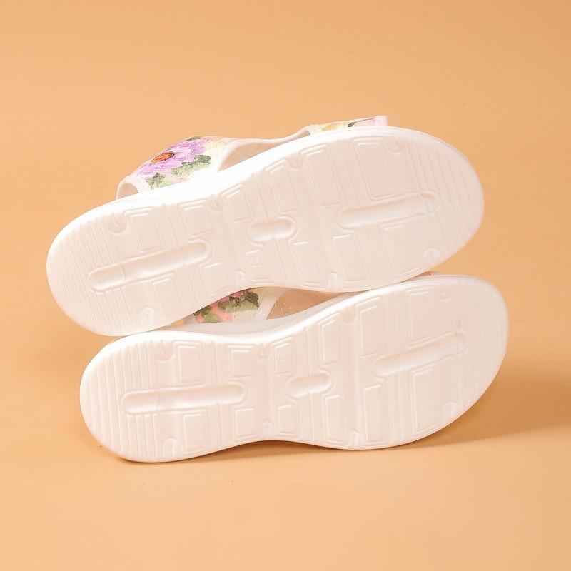 Женские сандалии, летние, новые, толстые, сетчатые, сандалии из сетчатой ткани, повседневные, сандалии с нескользящей подошвой и резинкой