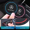 MWAY1 2Pcs Car Coaster Silicone Mat Water Cup Holder Anti-Slip Pad For Mercedes Benz CLK GLC W212 C200 C300 W203 W204 W205 W169 W176