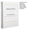 Медицинский планировщик, 70 страниц, дневник здоровья, журнал, спиральный дизайн, медицинский журнал для отслеживания состояния здоровья