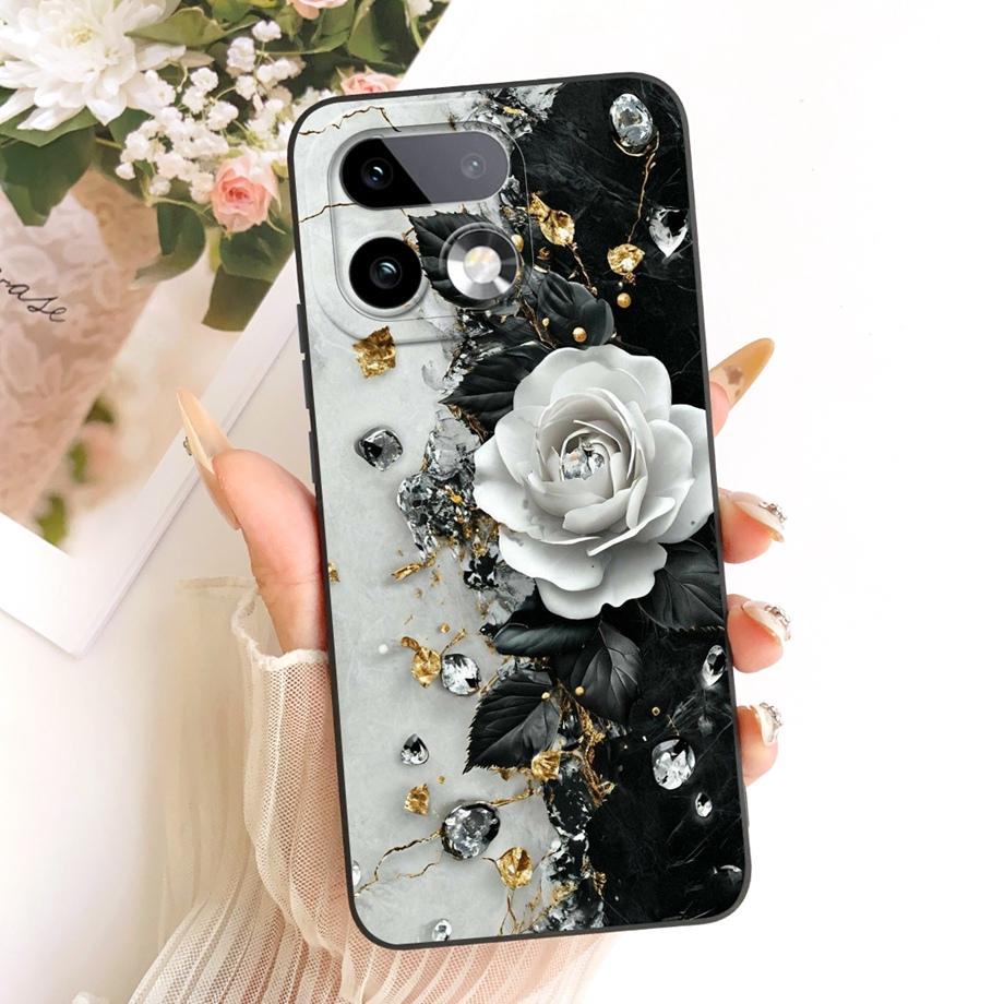 Мягкий силиконовый чехол из ТПУ для Realme 16 Pro Pro+ Чехол для телефона Винтажный Звездный Вишневый Бант Печать Ромашка Бампер Для Realme16 Ударопрочный